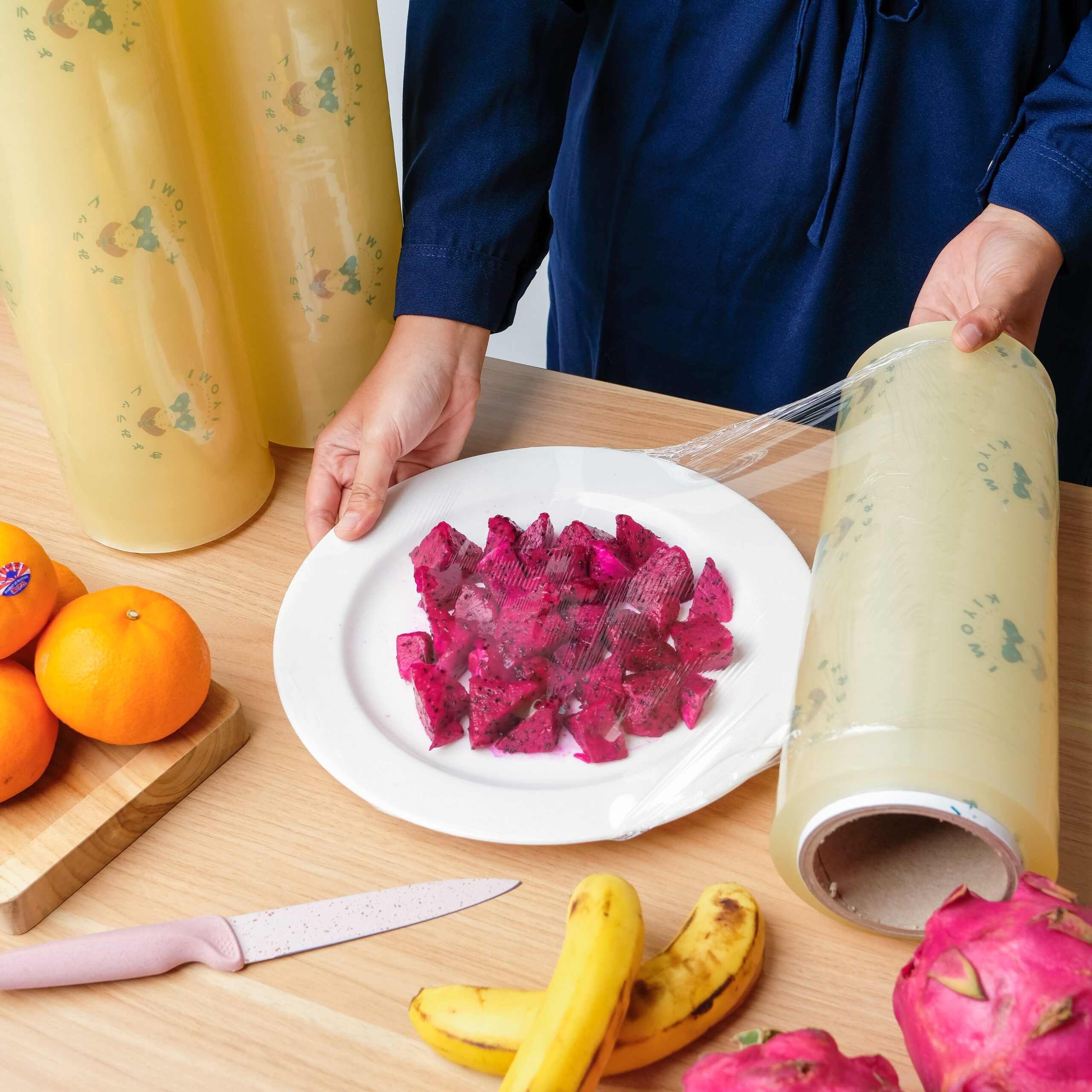 kiyomi sangat lentur plastik wrapping yang aman dipakai untuk buah lebih darai best fresh raypin dan total